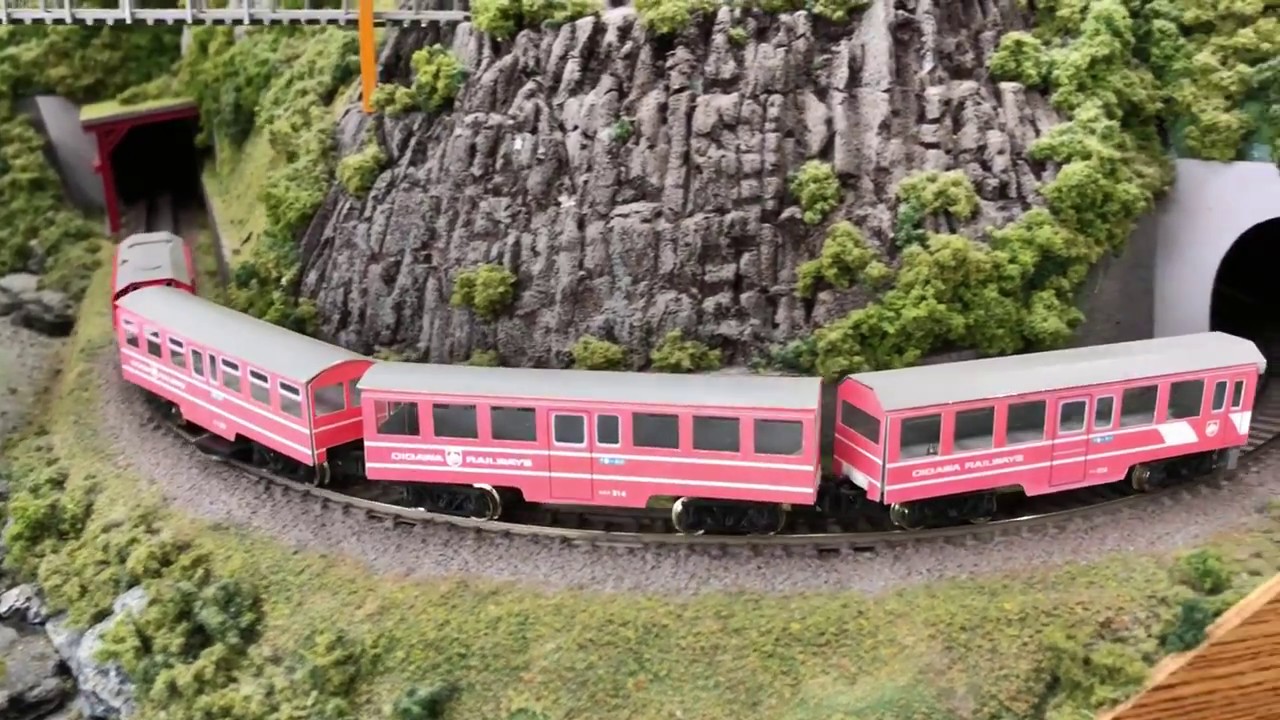 大井川鉄道井川線のジオラマ (町田のアトリエminamoさん) - YouTube