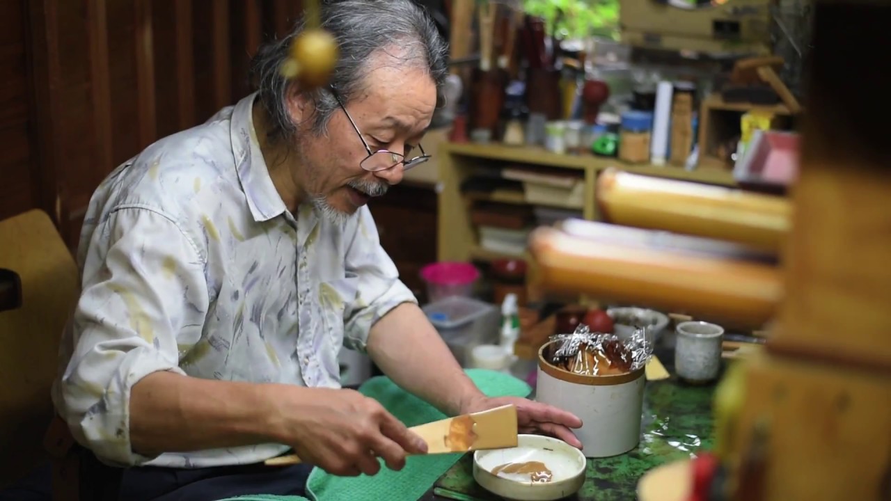 木曽 漆 工房野口 - YouTube