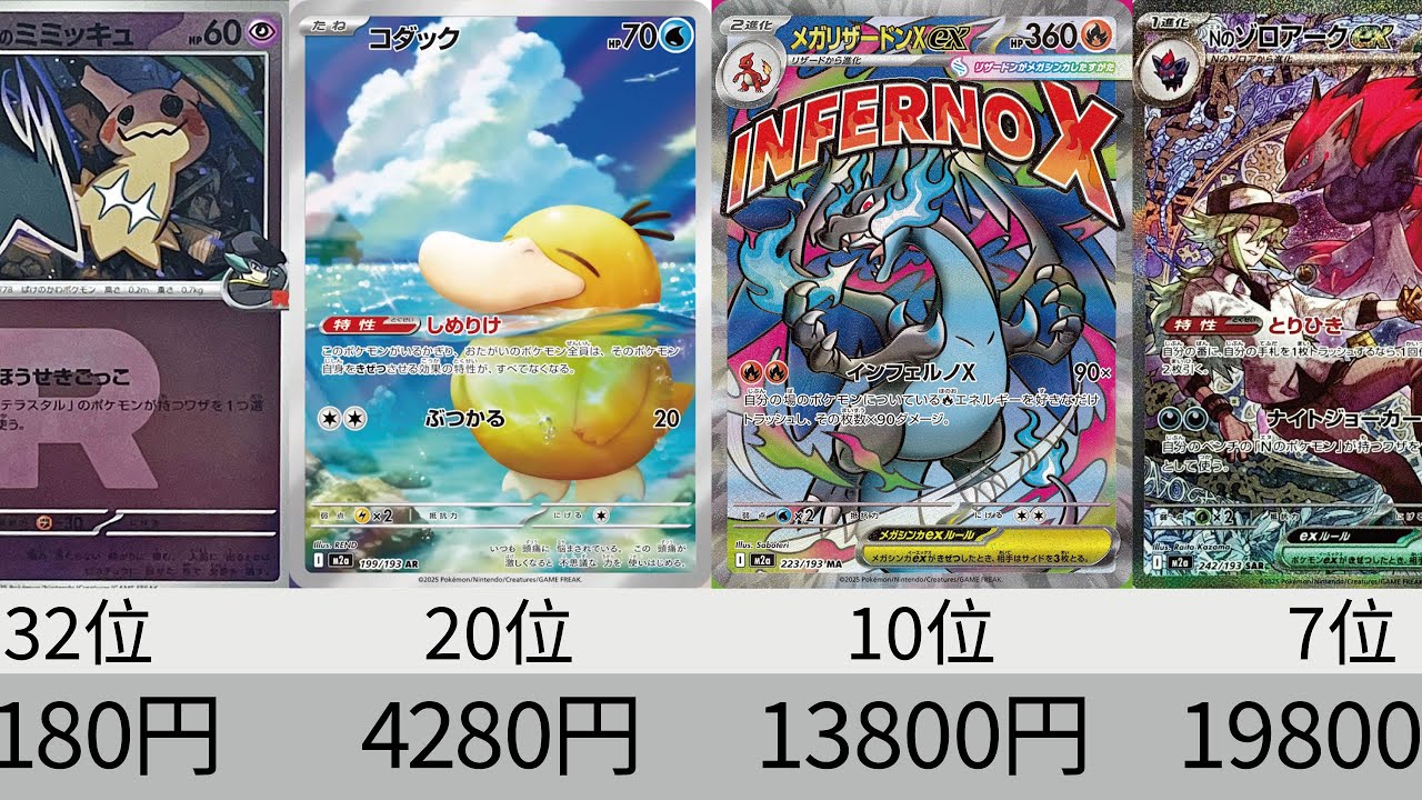 ポケカ】完全版！ミラー,AR,SR以上最新高額カードランキング！『MEGA