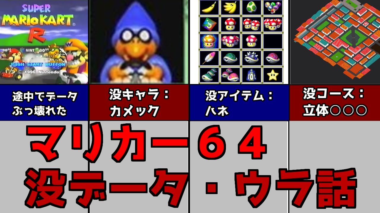 マリオカート64】製品化されなかった！？あのキャラや幻のコースを紹介