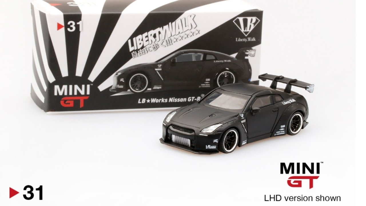 Mini GT LB*WORKS Nissan GT-R Matte Black #31 - YouTube
