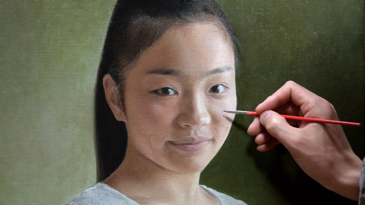 油絵-タイムラプス】女性の肖像 Oil Painting - TimeLapse｜Female