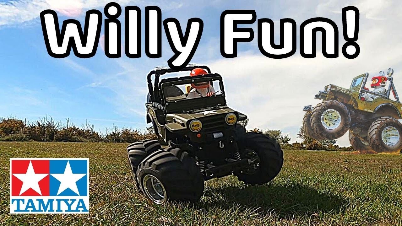 Willy Fun! Tamiya Wild Willy 2 RC Action. Brushless WR-02 2WD and