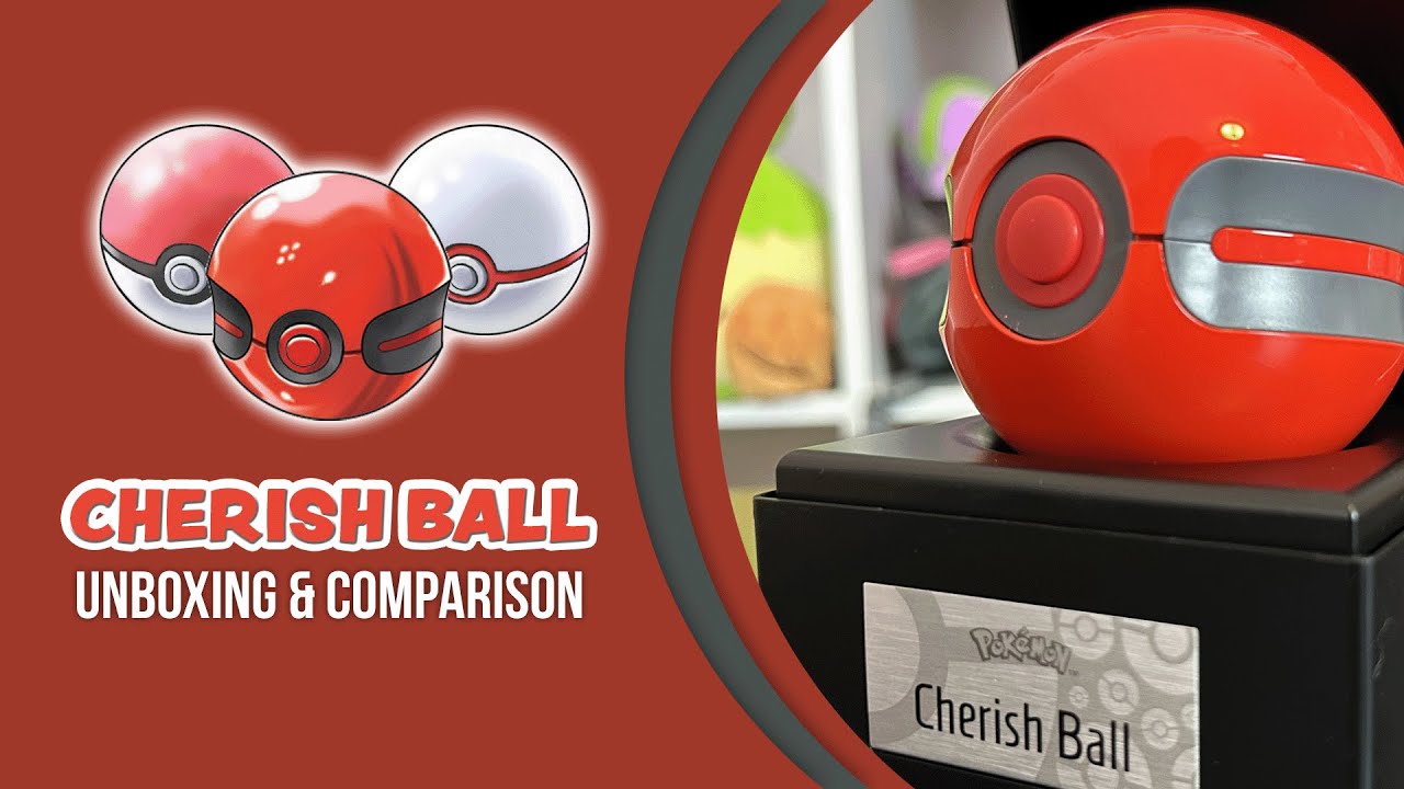 Cherish Ball unboxing w/ Poké Ball & Premier Ball comparison (The