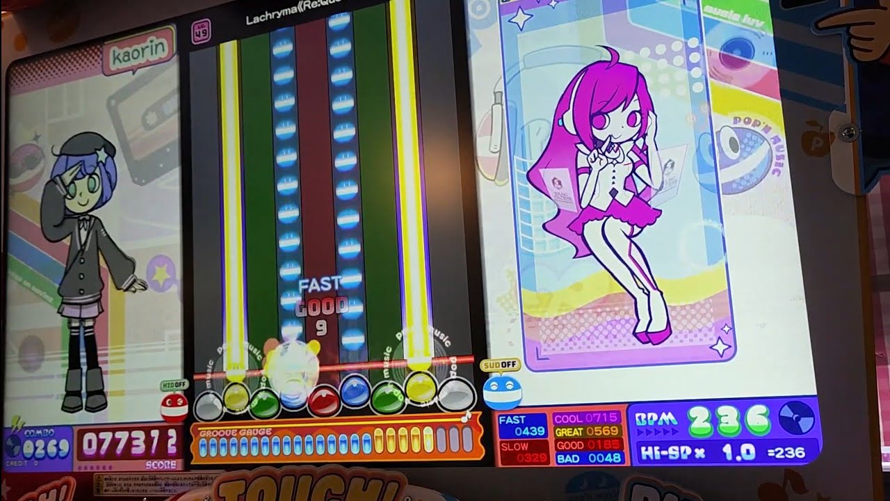 ポップンミュージック] バトルモードでジョマンダの担当曲3連奏 [pop'n
