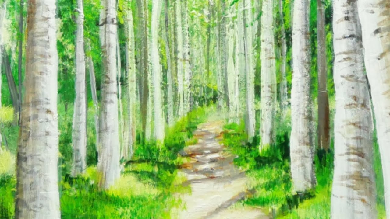 白樺並木】#油彩画 #芸術 #油絵 #絵 #アート #oilpainting #oil