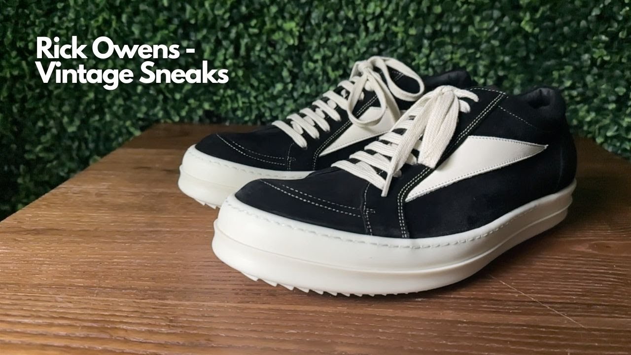 Rick Owens Vintage Sneaks- Quick Look + On Foot - YouTube