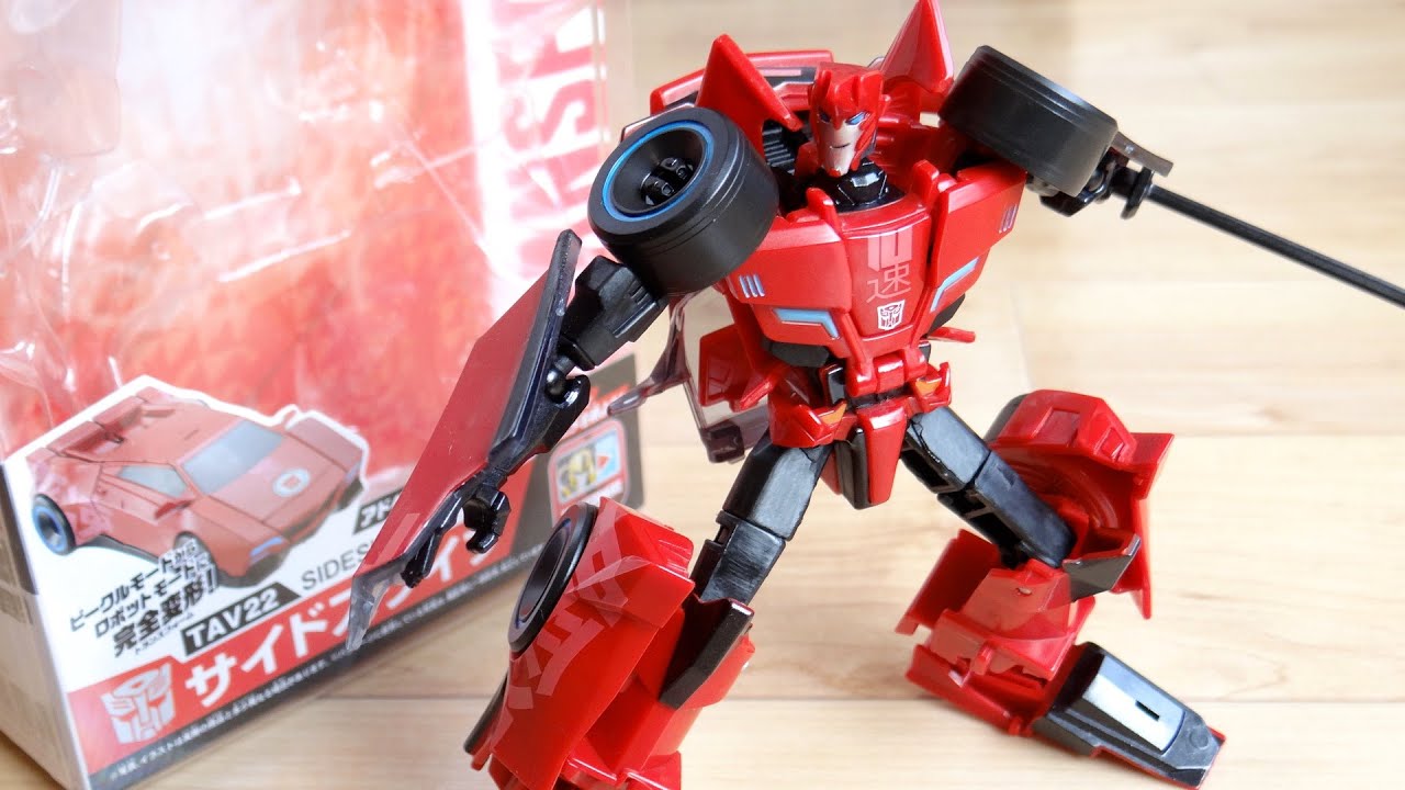 The lightning-fast warrior! TAV22 Sideswipe Robot & Sports Car