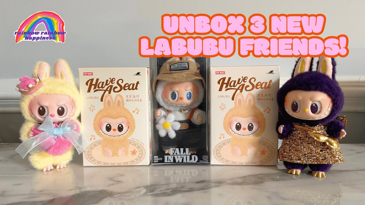 Unbox 3 More Labubu! Fall in Wild 🌼 Have A Seat Qu Qu 💚 Ba Ba