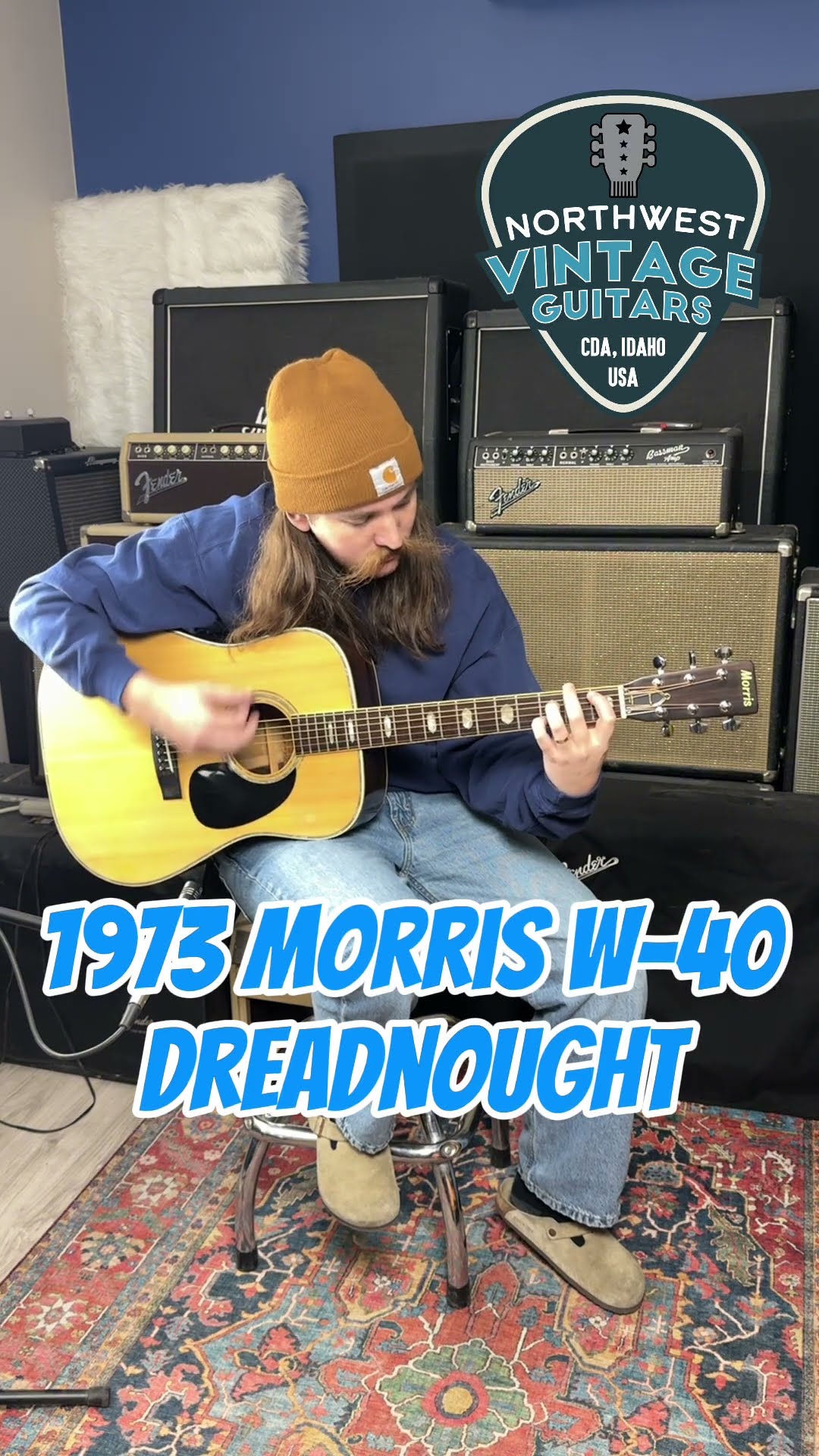 1973 Morris W-40 Dreadnought #guitar #fyp #vintagejapanguitars