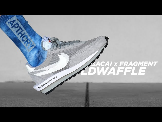Sacai x FRAGMENT x Nike LD Waffle Light Smoke Grey REVIEW - YouTube
