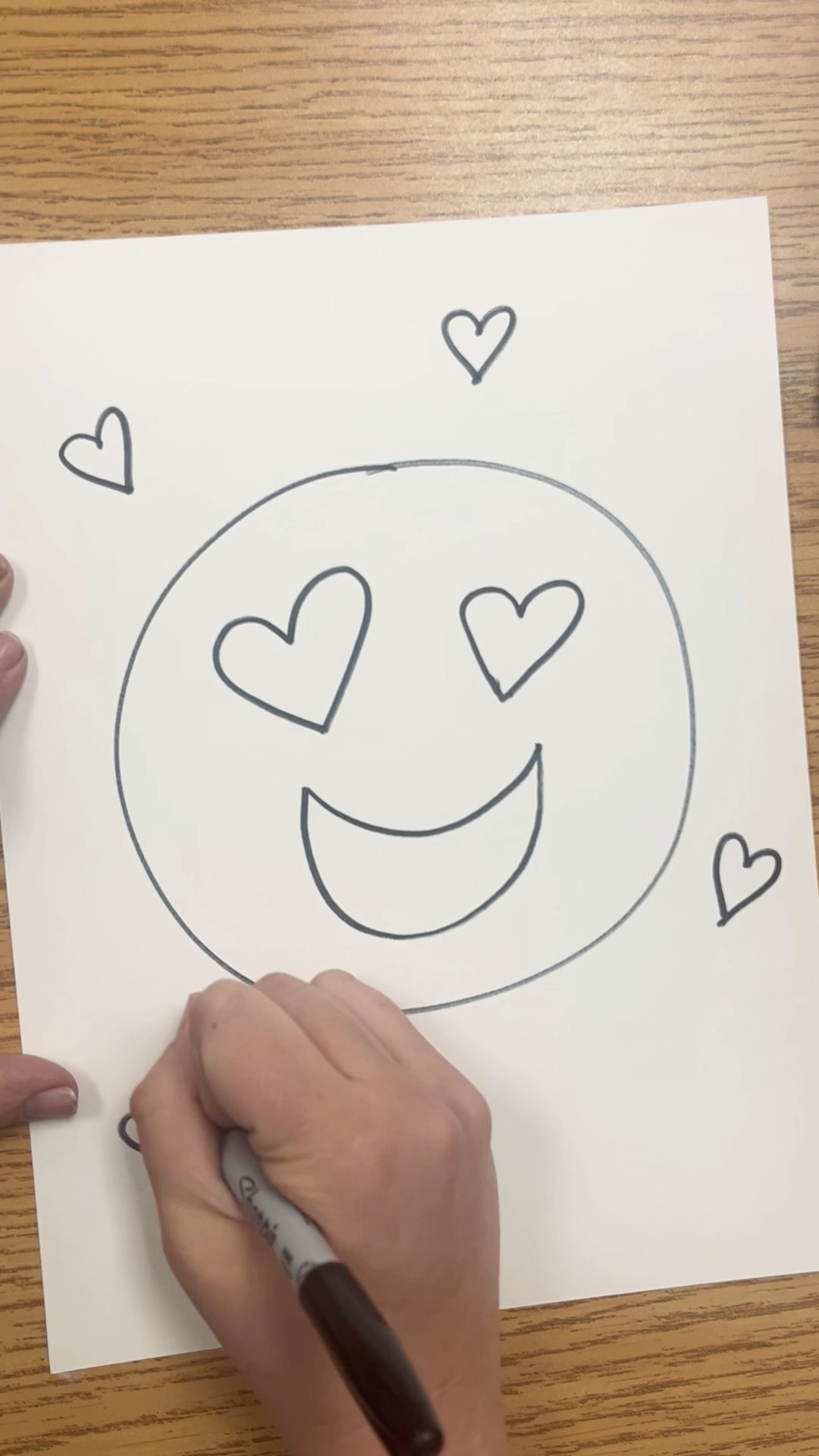 Heart EYES 😍 EMOJI ! #art #shorts #emoji #heart #drawing #kidsart