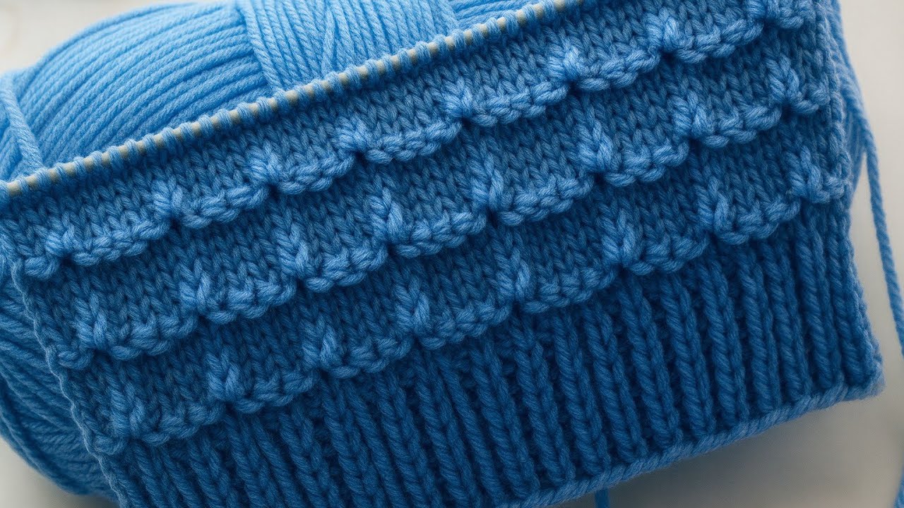 Easy And New Border Knitting Pattern For Cardigan Border - YouTube