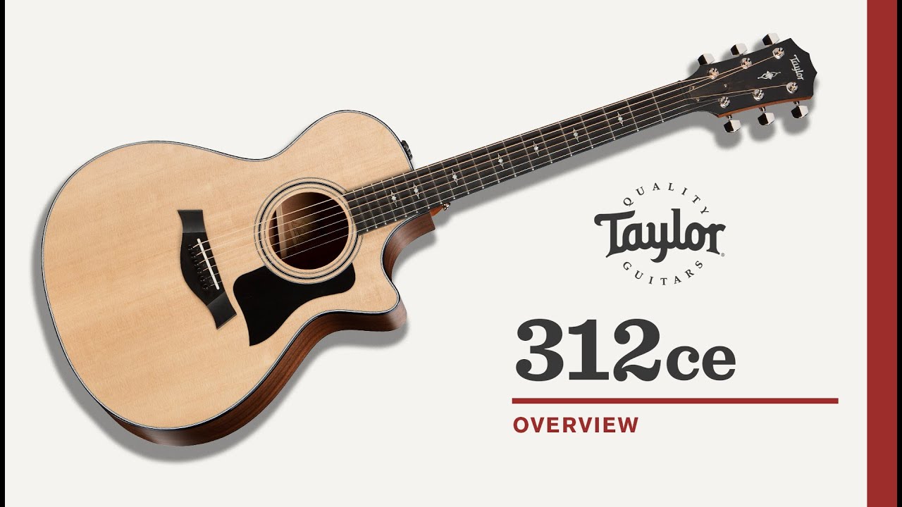 Taylor 312ce V-Class Grand Concert Acoustic-Electric Guitar