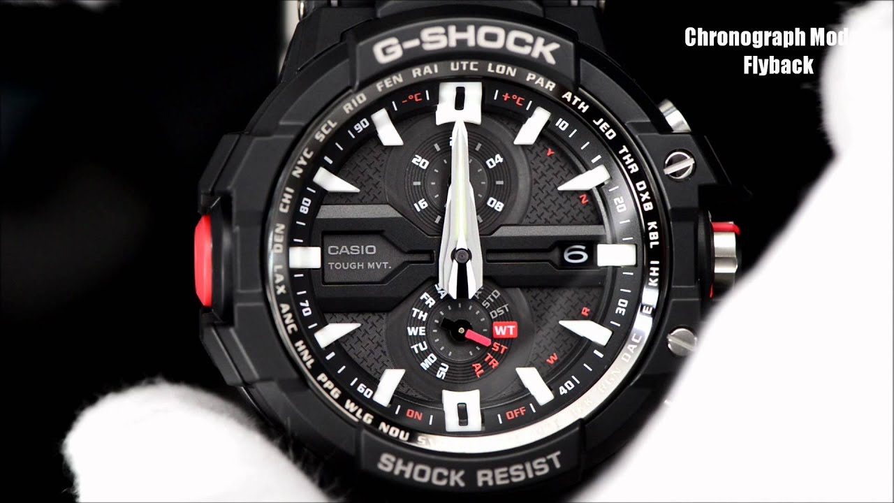 CASIO G-SHOCK SKY COCKPIT GW-A1000-1AJF アノテーション解説 - YouTube