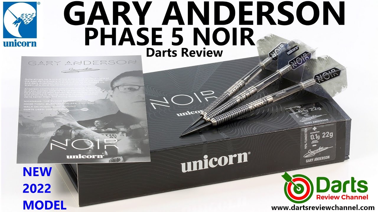 Unicorn 2022 Gary Anderson Phase 5 Noir Darts Review - YouTube