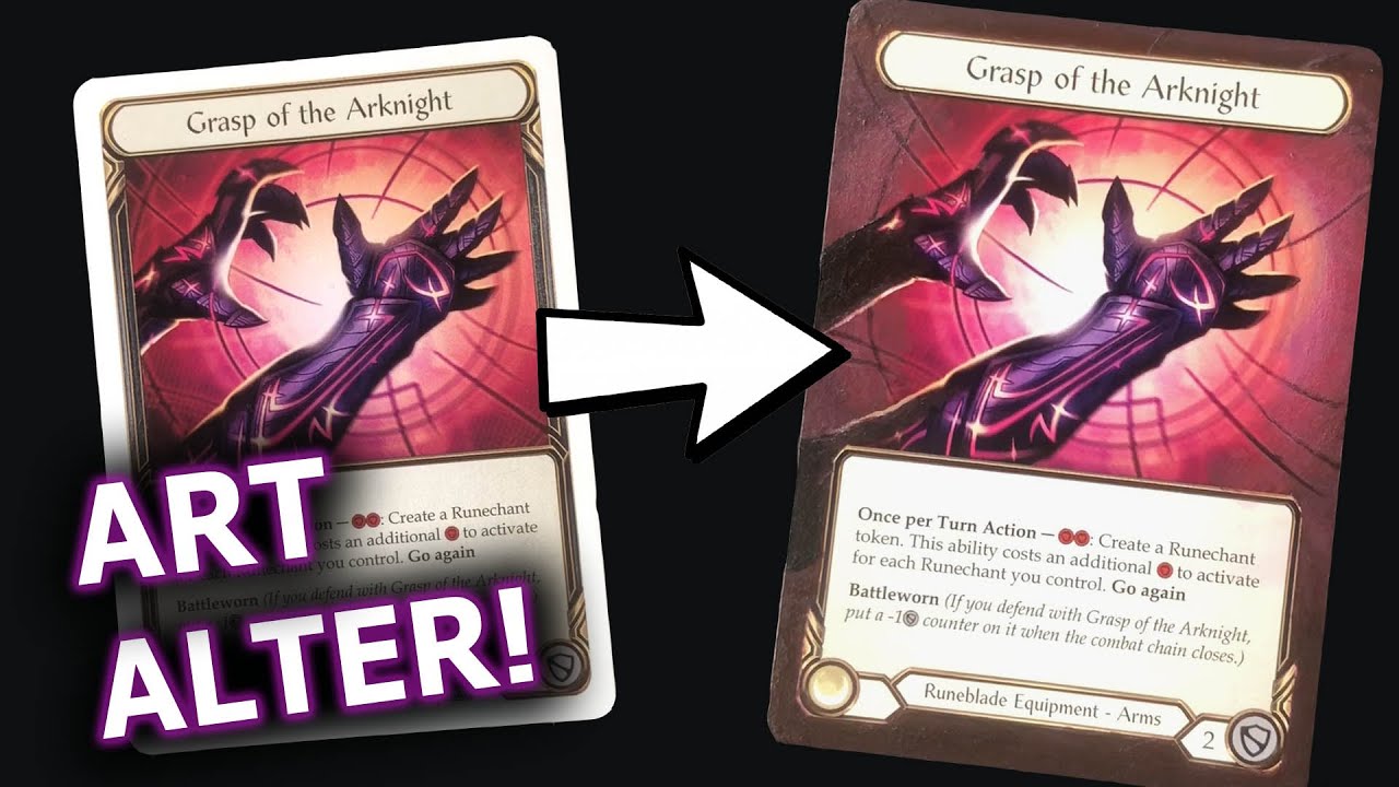 Hand-Painted Card Alter - Grasp of the Arknight (Flesh and Blood