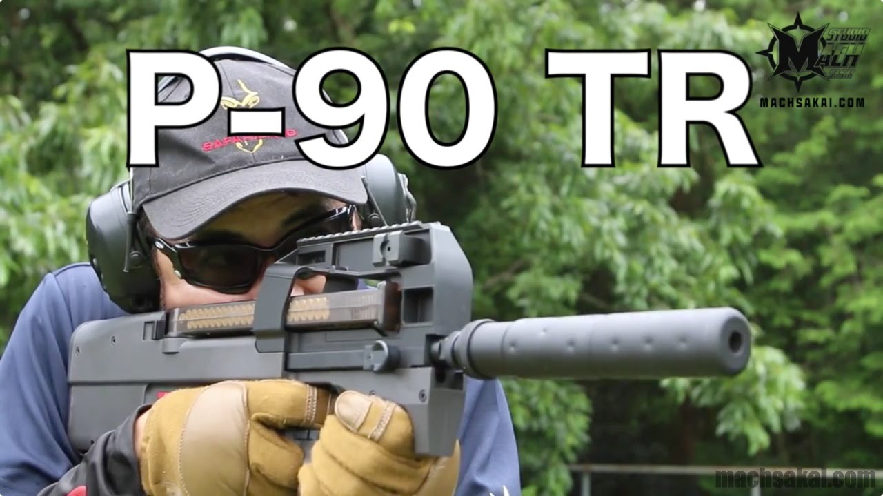 Mac Sakai fires the Tokyo Marui P-90 TR bullpup submachine gun