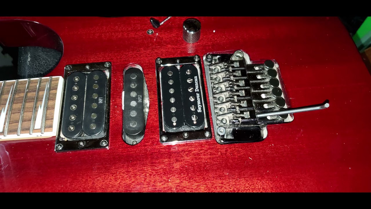 install seymour duncan pickups in Ibanez rg450 - YouTube