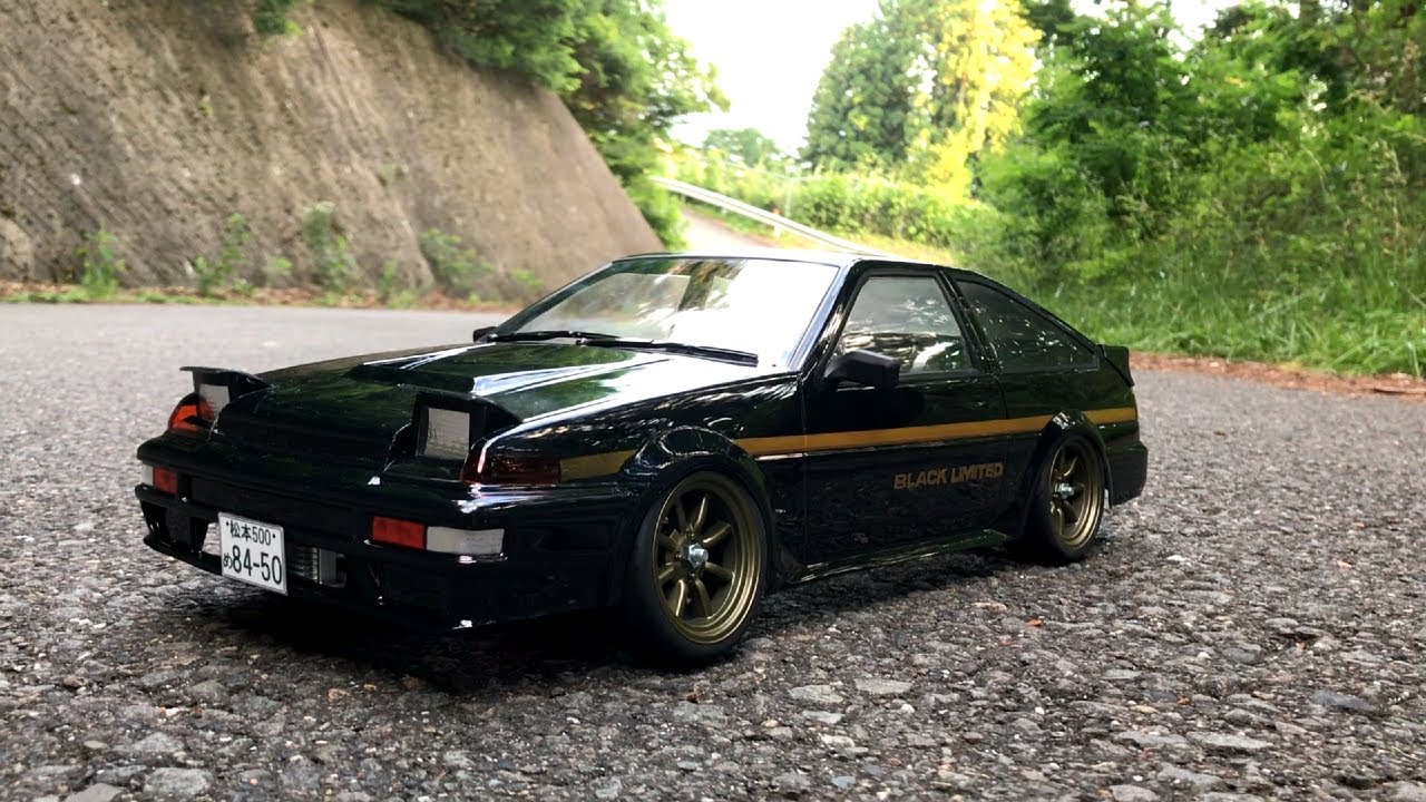 TOYOTA AE86 TORUENO BLACK LIMITED Radio controlled body production