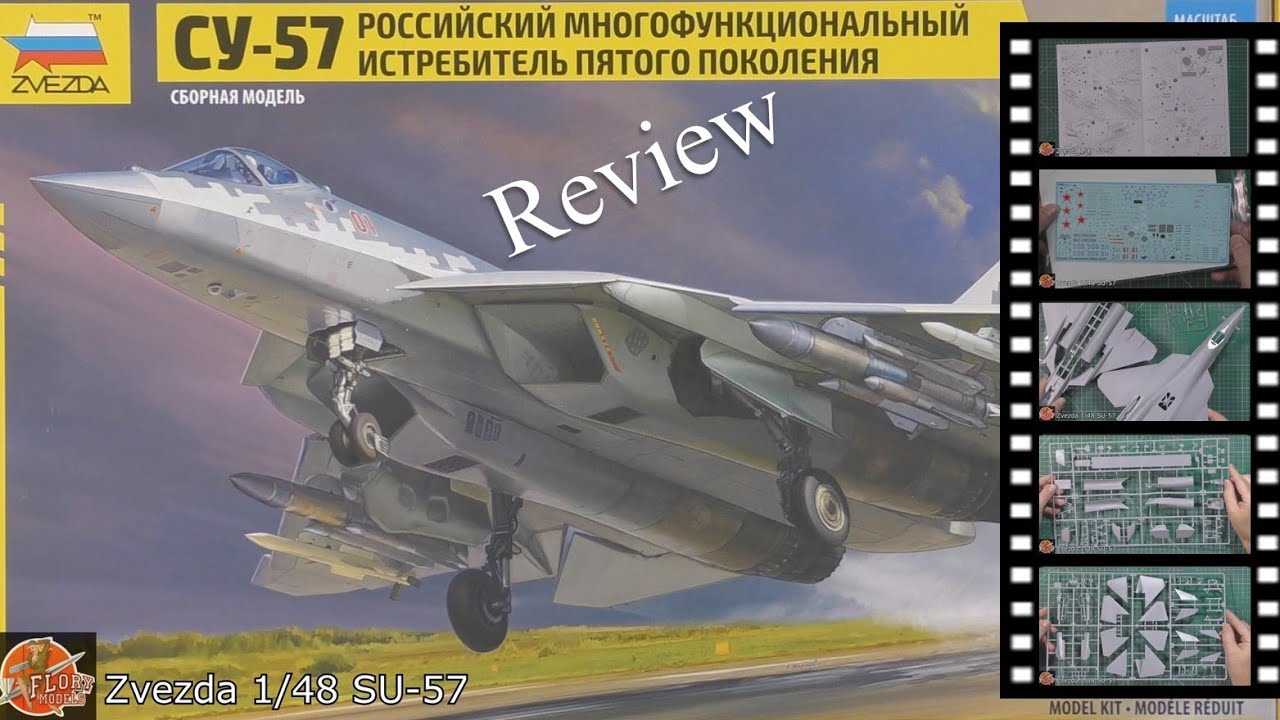 Zvezda 1/48 SU-57 review - YouTube