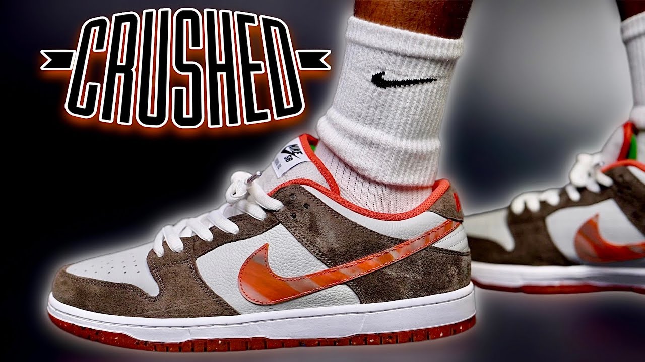 Crushed D.C. X Nike SB Dunk Low GOLDEN HOUR Review & On Foot - YouTube