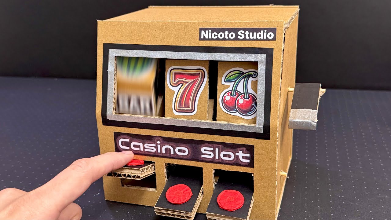 777は難しすぎるスロットマシーン[ダンボール工作]/how to make a slot
