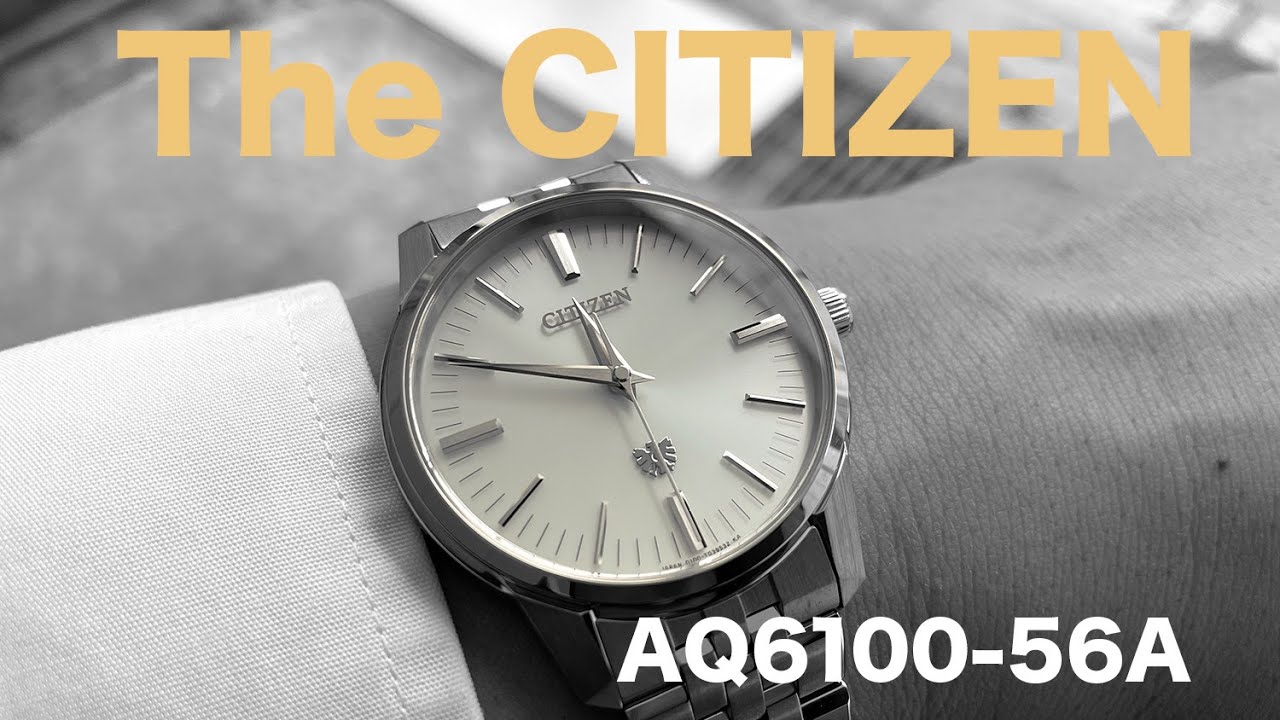 ザ・シチズン AQ6100-56A【シルバー文字盤 クオーツ式腕時計 年差1秒