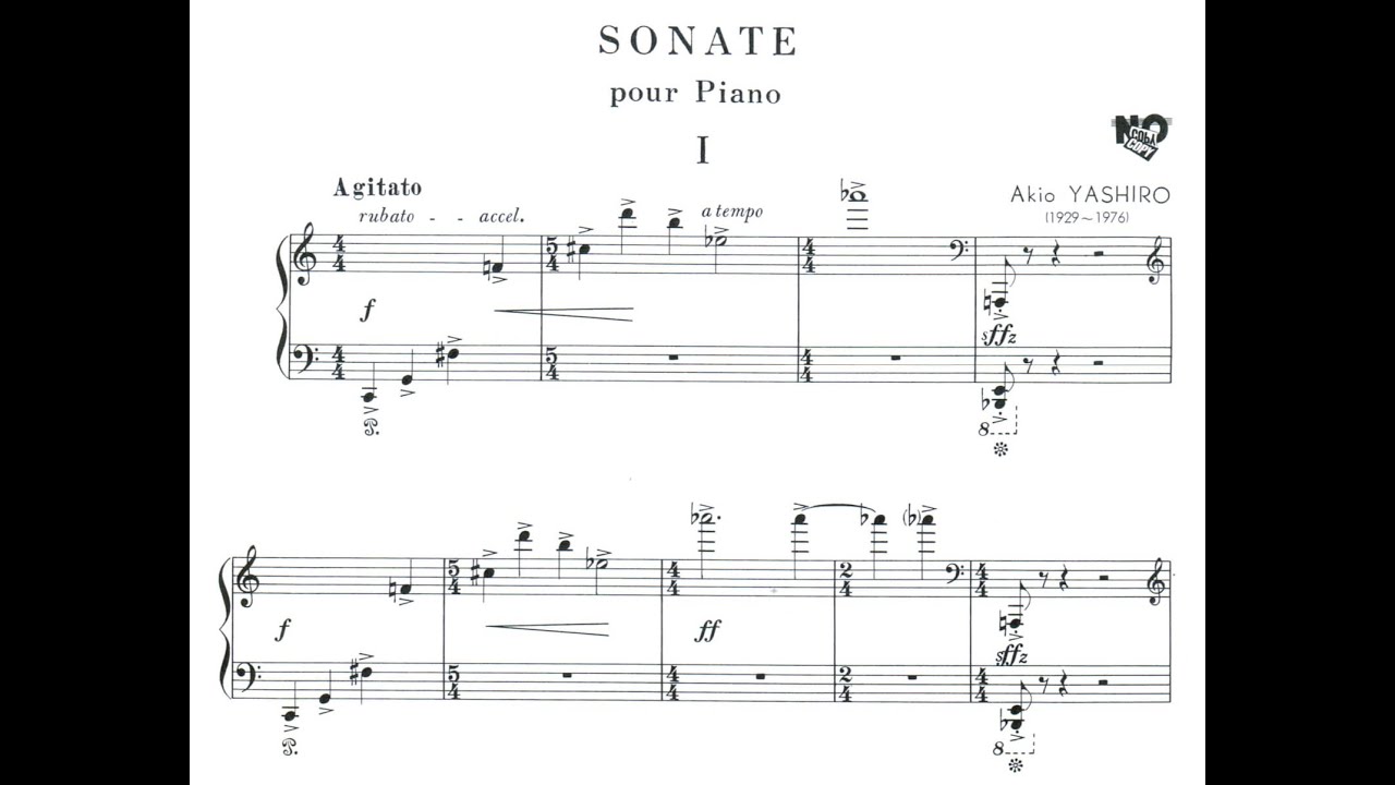 Akio Yashiro: Sonate pour piano (Piano Sonata) 矢代秋雄：ピアノ