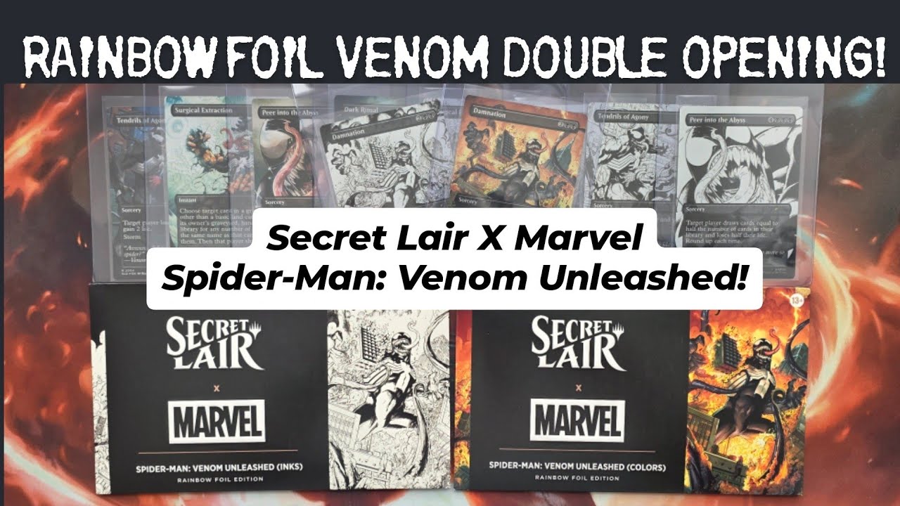 RAINBOW FOIL VENOM DOUBLE OPENING! SECRET LAIR X MARVEL VENOM