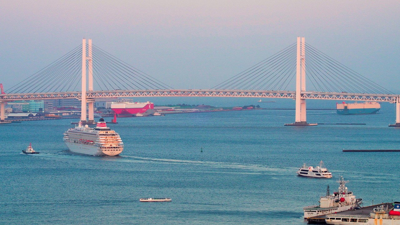 飛鳥II - ASUKA II - 離岸・出航（横浜港大さん橋） [4K](2026年2月23