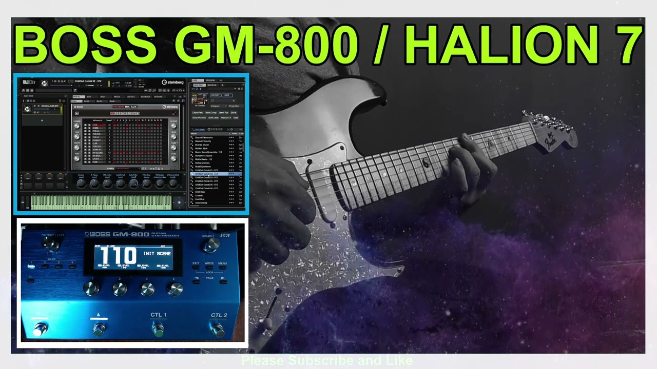 Halion 7 / Boss GM-800 / Boss GK-5 / Guitar Midi VST Instruments