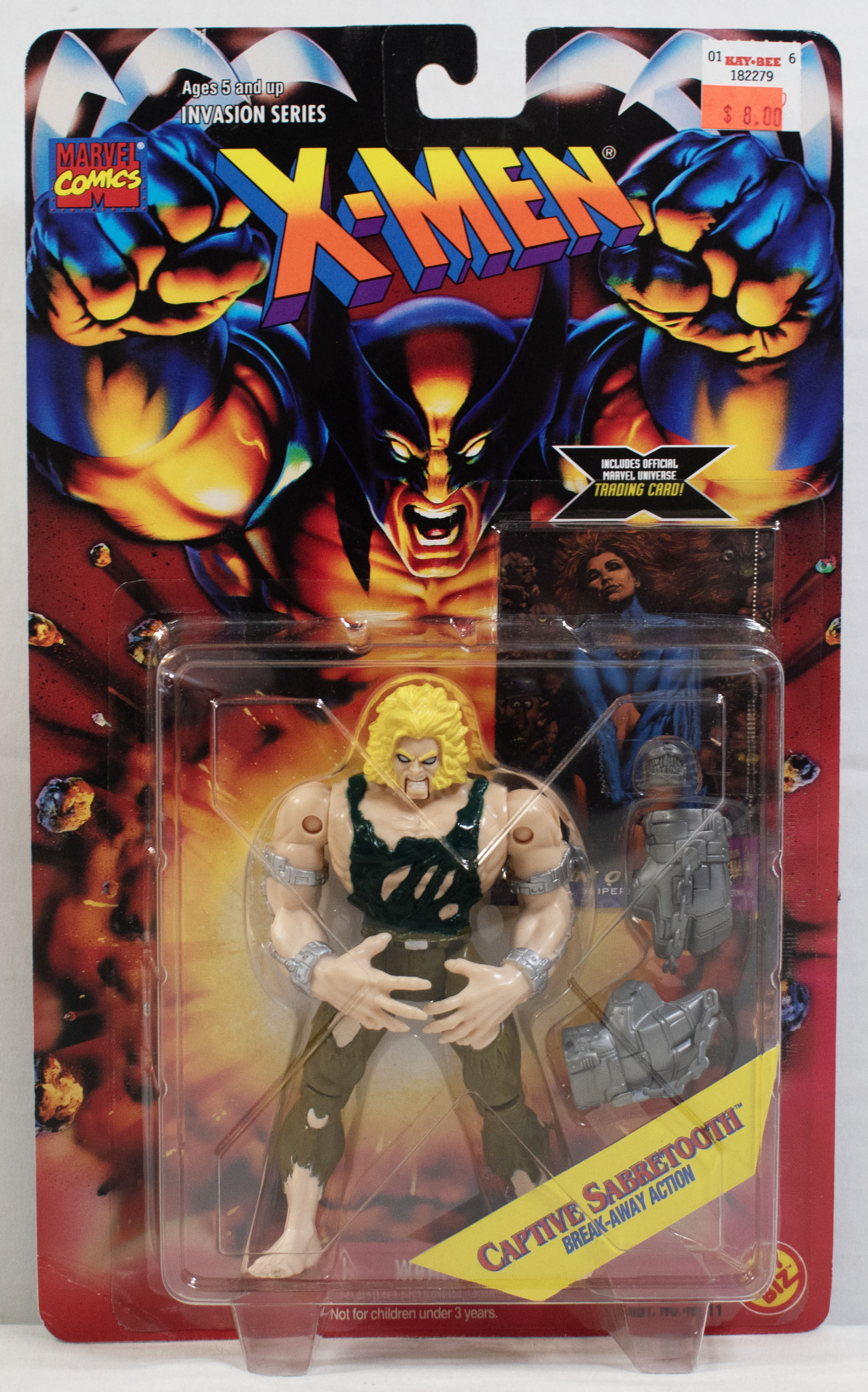 X-Men Invasion Series Captive Sabretooth Action Figure Toy Biz
