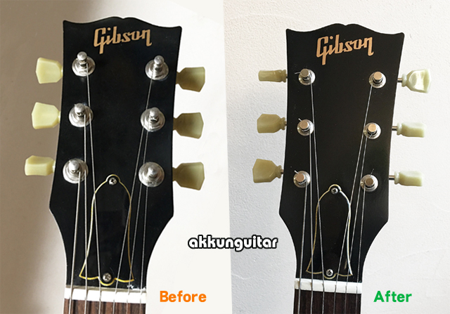 ギブソン・レスポール・スタンダードのヘッドもリイシューっぽくできる