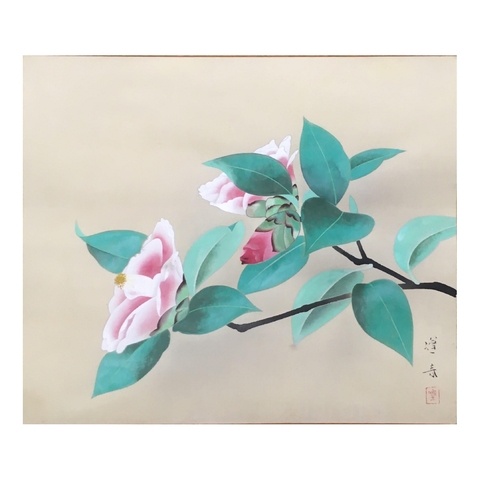 山口蓬春「椿花」 | 田島美術店 上野本店