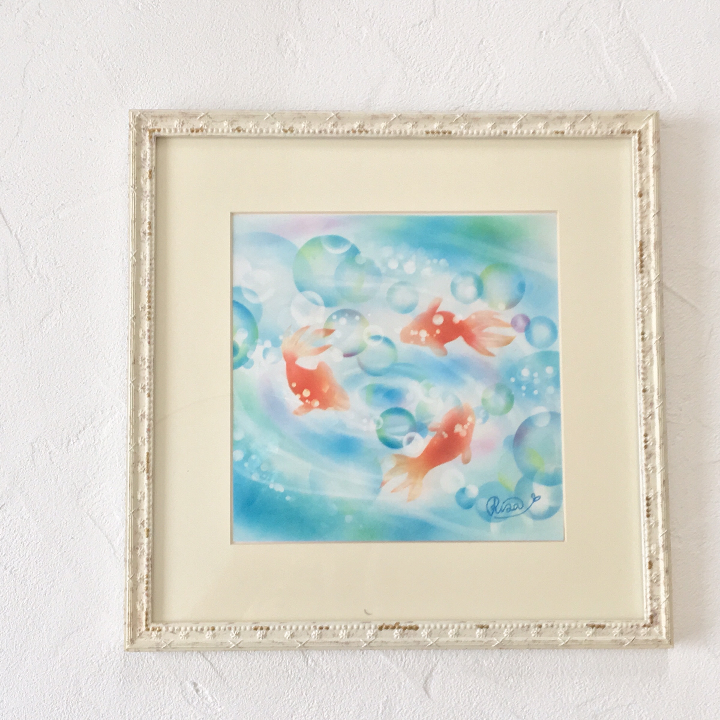 パステルアート】夏と金魚 - アクアパステル たにがわりさブログ「自分