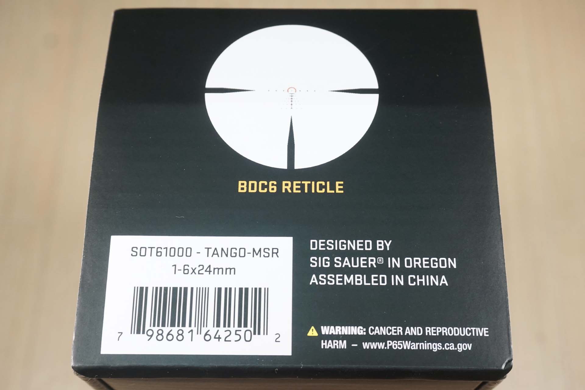 新作TANGOシリーズショートスコープ、SIG SAUER TANGO-MSR 1-6×24