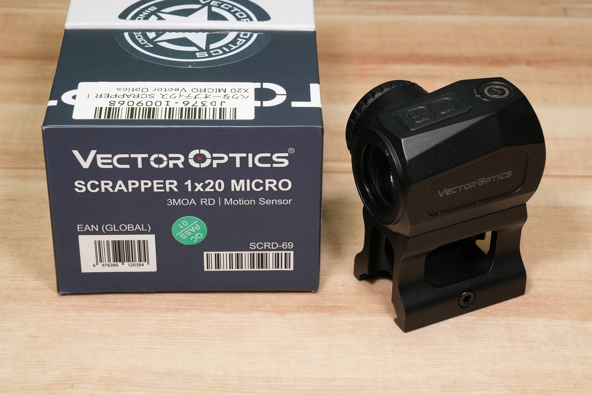 Vector Optics製小型チューブドットサイト、SCRAPPER 1×20 MICRO（SCRD