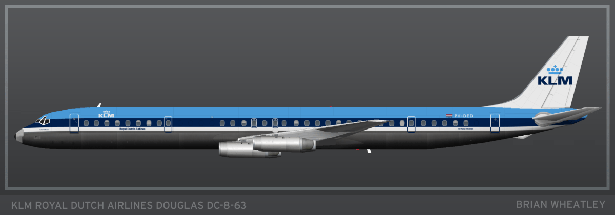 KLM Royal Dutch Airlines Douglas DC-8-63 – Brian's Retro AI