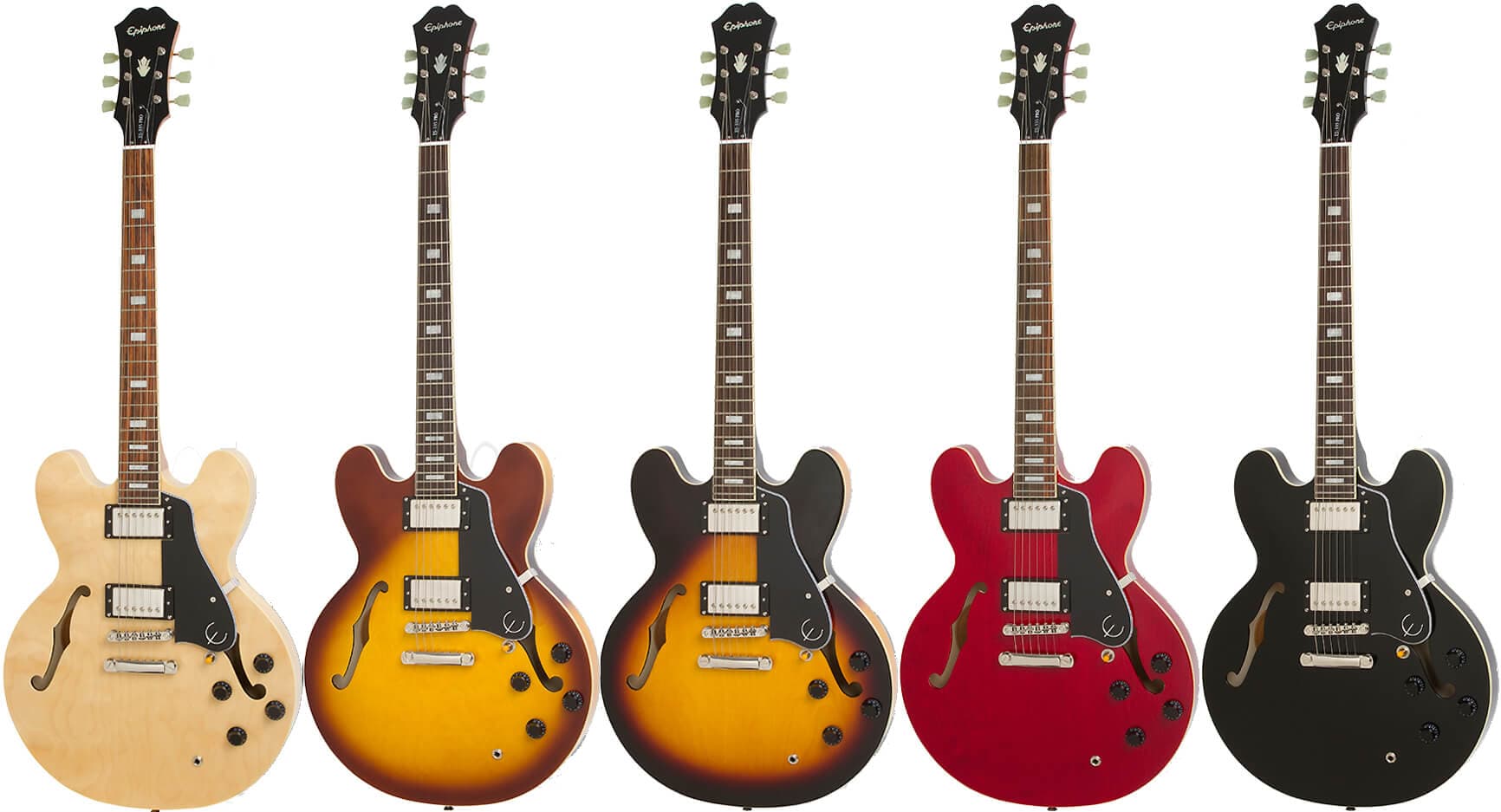 エピフォンの真骨頂、アーチトップ（フルアコ／セミアコ）シリーズ