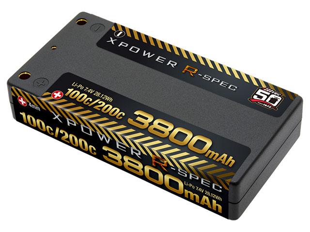 XPOWER R-SPEC Li-Po 7.4V 3800mAh 100C/200C | Hitec Multiplex Japan