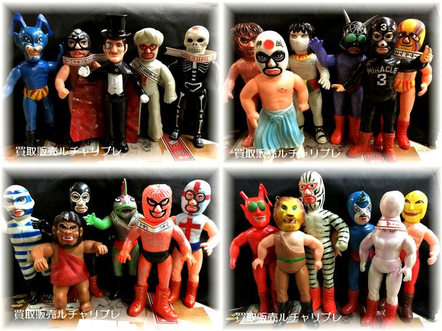 中嶋製作所 ソフビ タイガーマスクとわるものレスラー 23体 買取募集