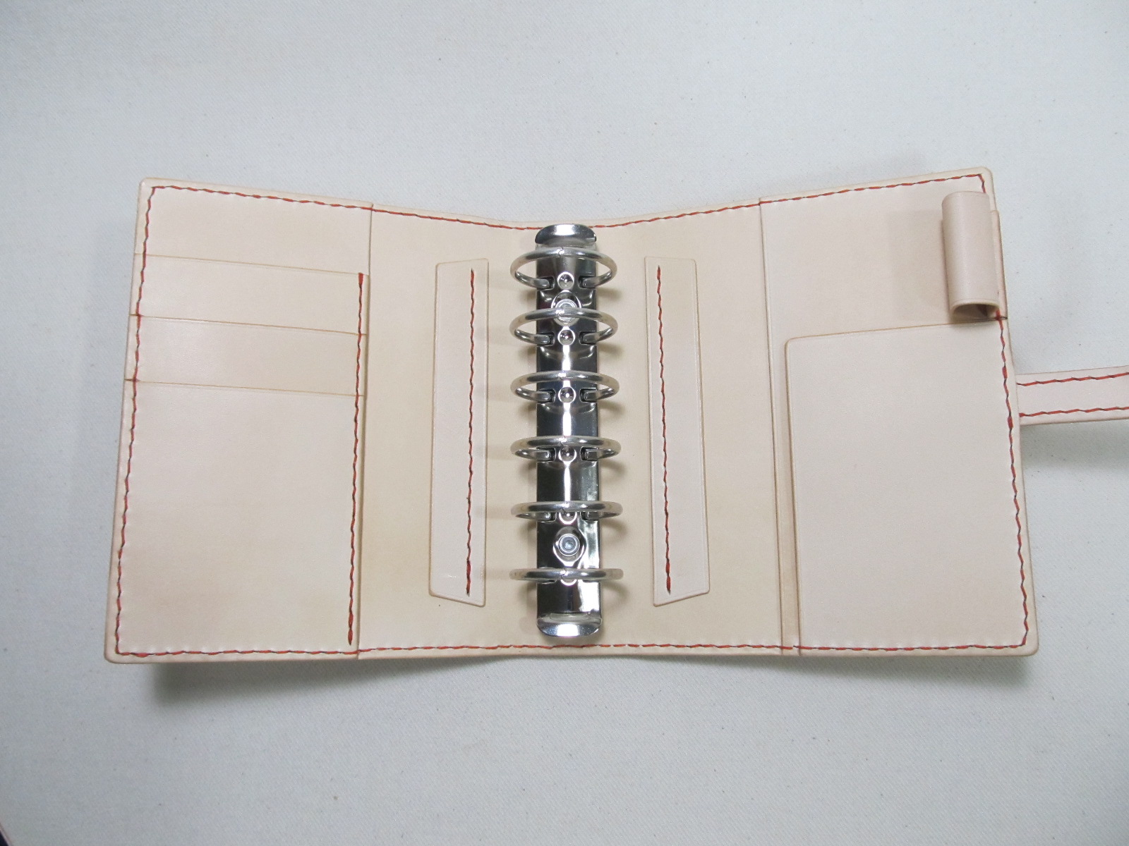 システム手帳ミニサイズ6穴30mmリング210728 | 革工房ノーツオーダー