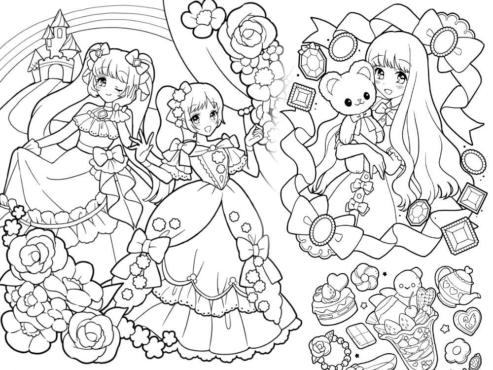 小学館様「ぷっちぐみ おえかきランド」ぬりえイラスト制作