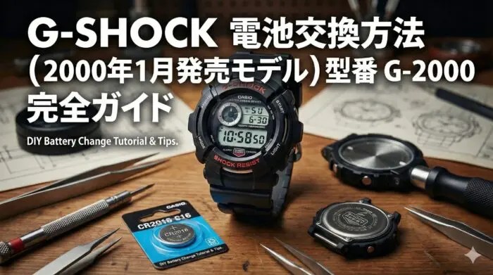 G-2000電池交換をプロが解説！200円で受付終了品を復活させる｜腕時計