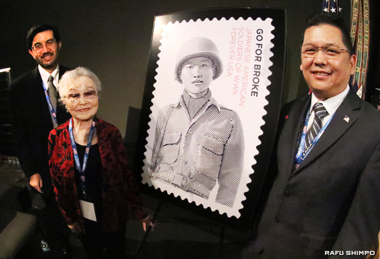 ゴー・フォー・ブローク記念切手：式典開き日系兵の功績たたえる