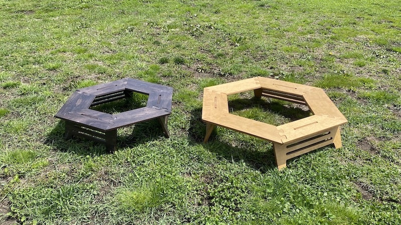 thearth 炭次郎 マット仕上げ ヘキサテーブル！TheArth六角テーブル