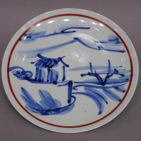 富本憲吉 色絵曲る道皿 田島美術店AOYAMA Art Gallery TAJIMA Japanese