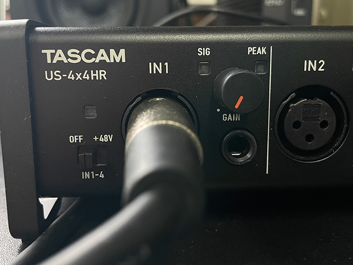 オーディオインターフェイス】TASCAM US-4×4の基本的な接続設定例