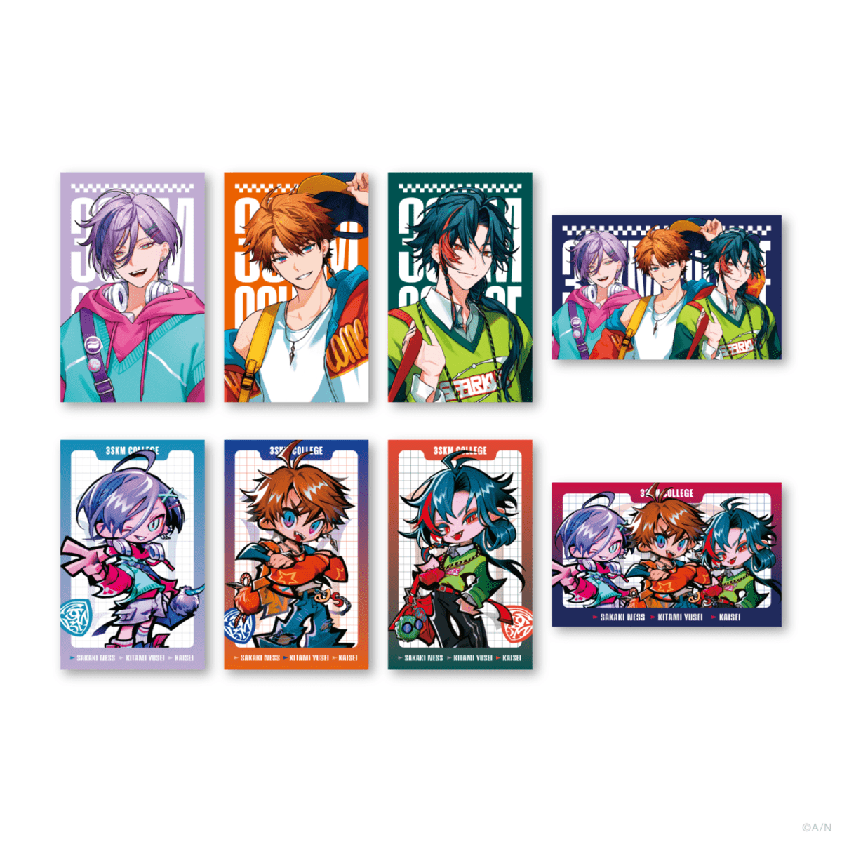 にじさんじ」所属ユニット「3SKM」の学校生活をイメージしたグッズが